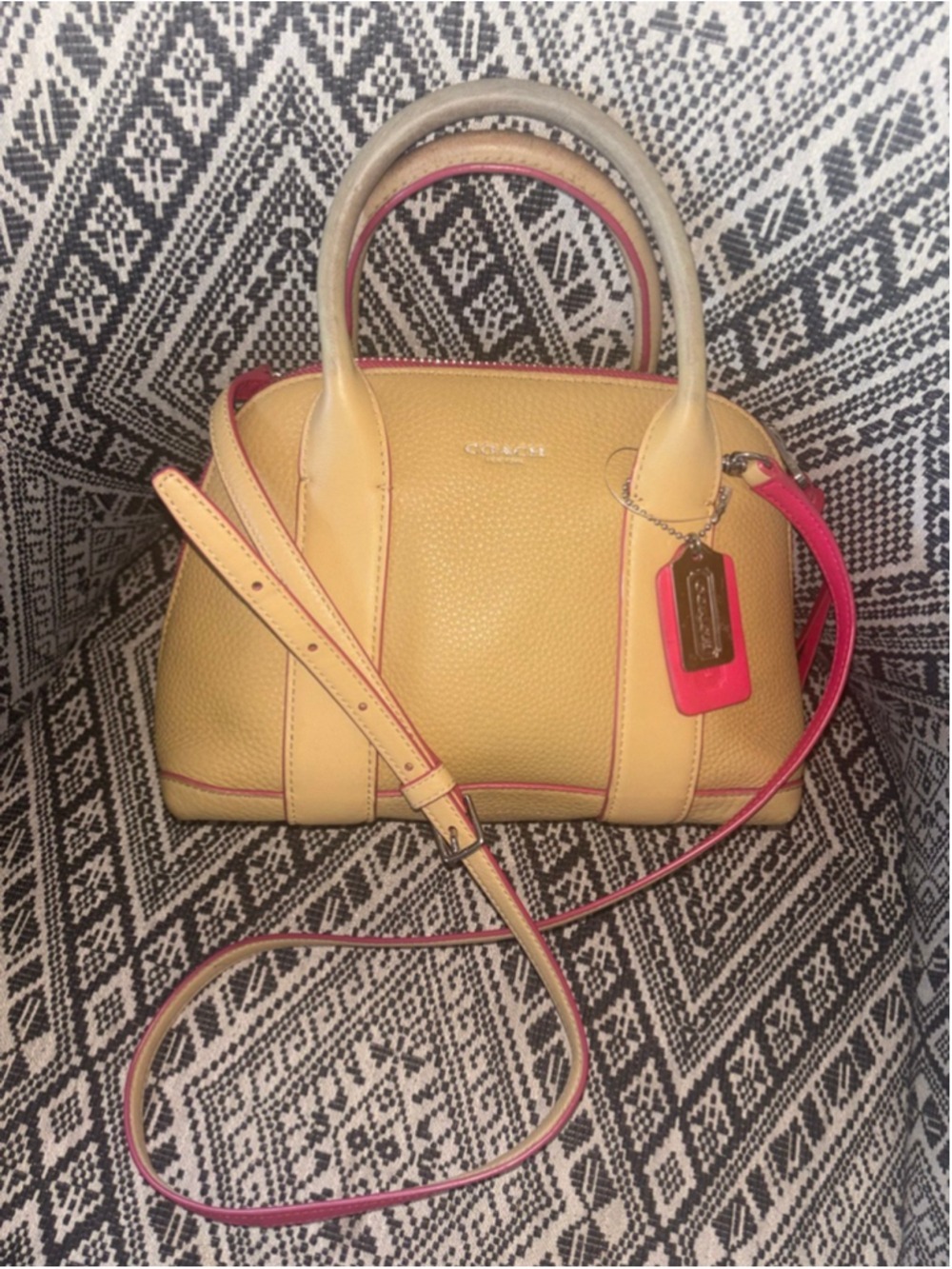 Coach Authentic Bleeker Edgepaint Top Handle Satchel Luxury Artisan Designer Bag - Picture 3 of 10